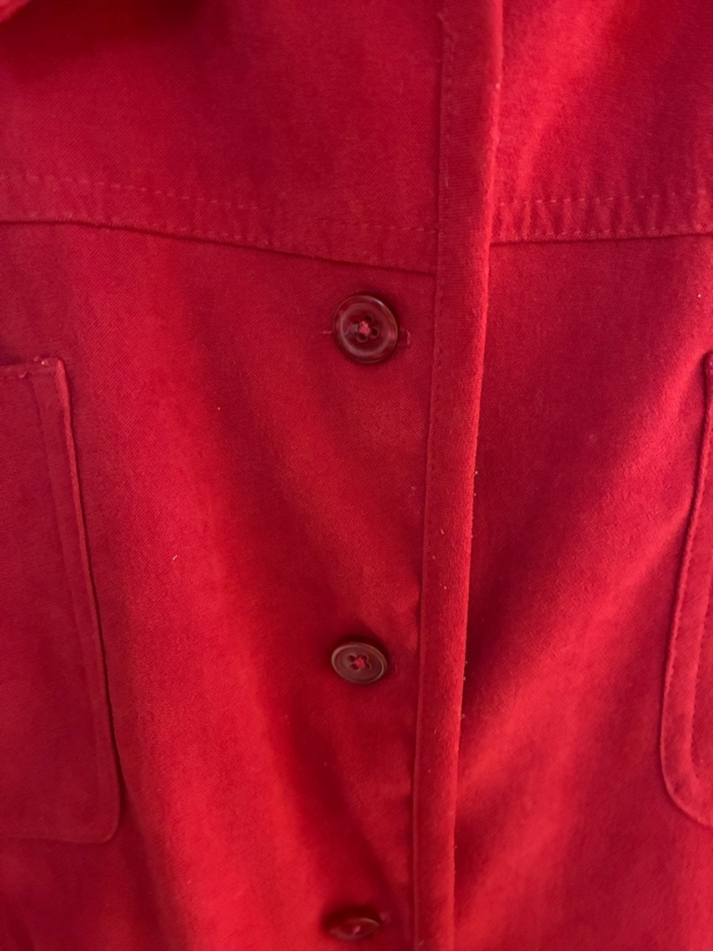 Denim & Co Red Vest as 3x button up sleeveless - Picture 5 of 6